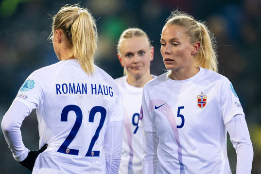 Guro Bergsvand of Norway looks dejected