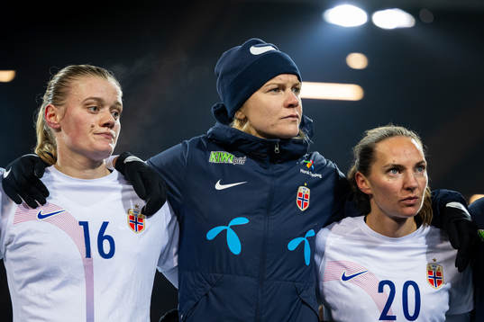 Mathilde Harviken, Ada Hegerberg and Marit Bratberg Lund of