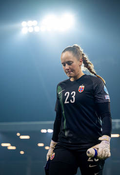 Goalkeeper Aurora Mikalsen of Norway