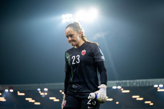 Goalkeeper Aurora Mikalsen of Norway
