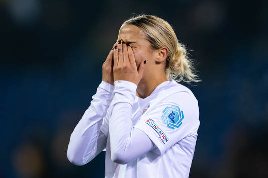 Celin Bizet Ildhusøy of Norway reacts
