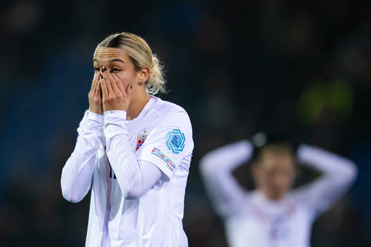 Celin Bizet Ildhusøy of Norway reacts