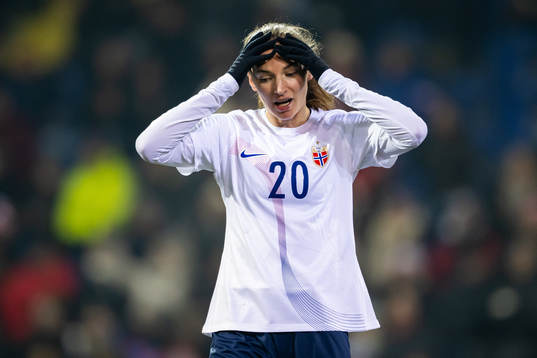 Marit Bratberg Lund of Norway looks dejected