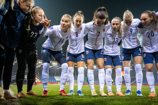 Goalkeeper Aurora Mikalsen, Ada Hegerberg, Vilde Bøe Risa,