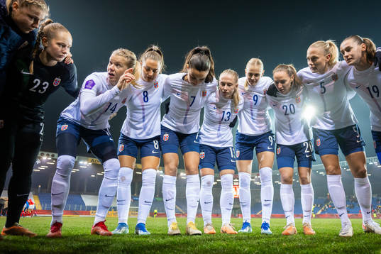 Goalkeeper Aurora Mikalsen, Ada Hegerberg, Vilde Bøe Risa,