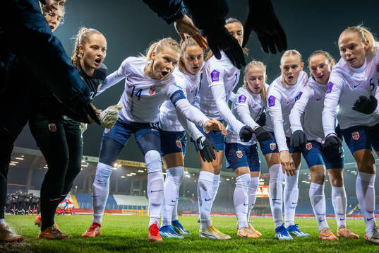 Goalkeeper Aurora Mikalsen, Ada Hegerberg, Vilde Bøe Risa,