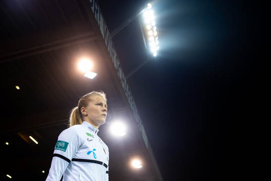 Ada Hegerberg of Norway enters the pitch
