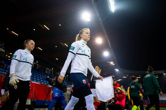 Ada Hegerberg of Norway enters the pitch