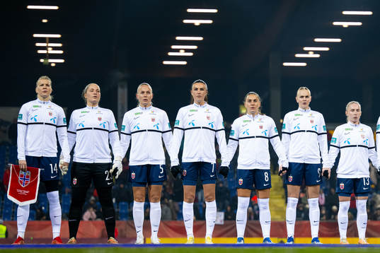 Ada Hegerberg, goalkeeper Aurora Mikalsen, Guro Bergsvand,