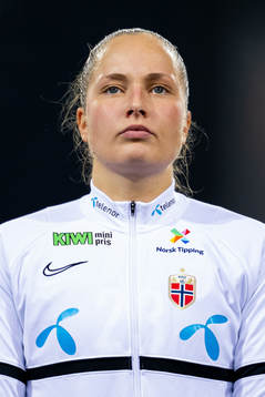 Goalkeeper Aurora Mikalsen of Norway