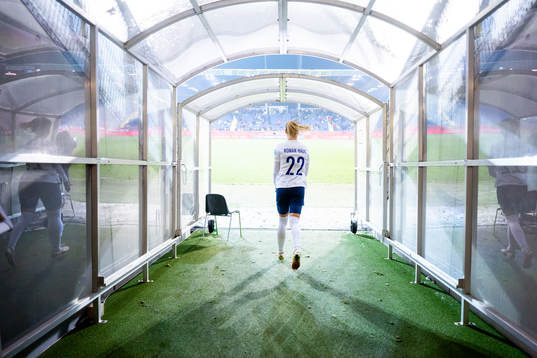 Sophie Román Haug of Norway at half-time