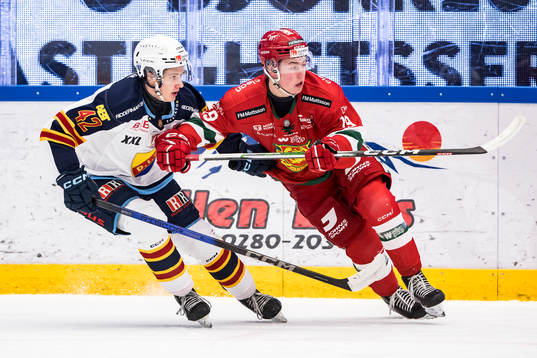 Djurgårdens Arvid Bergström och Moras Johan Persson