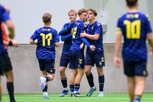Bröndbys Noah Jakobsen jublar