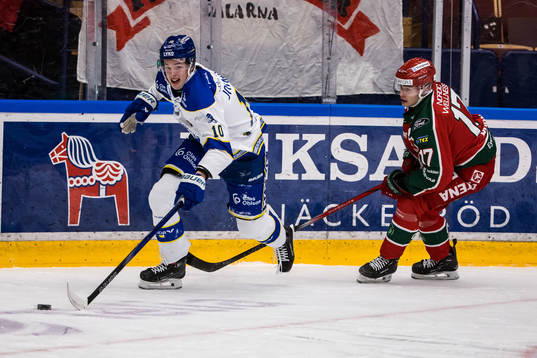 Leksands IFs Anton Johansson och Frölunda HCs Isac Born