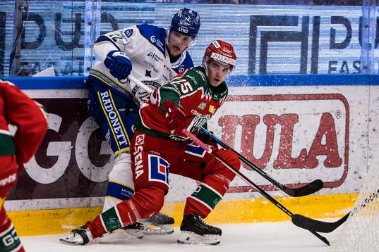 Leksands IFs Kalle Östman och Frölunda HCs Pontus