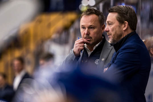 Leksands assisterande tränare Mikael Karlberg och tränare
