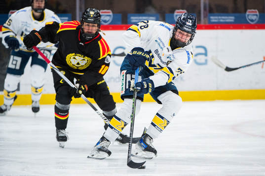 Brynäs Jenniina Nylund och HV71s Elin Svensson
