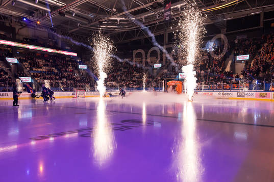 Under ishockeymatchen i SHL mellan Växjö och Färjestad
