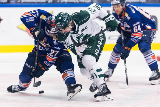 Växjö Lakers HCs Martin Lundberg och Färjestad BKs David