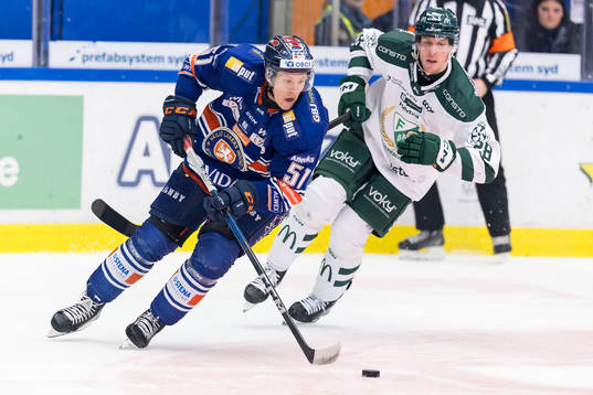 Växjö Lakers HCs Emil Sylvegård och Färjestad BKs