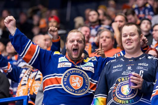 Växjösupporter på läktaren