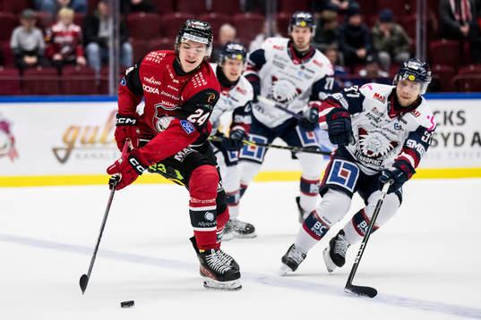 Malmö Redhawks Anton Wahlberg och Linköpings Lance Bouma