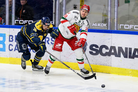 Södertäljes Linus Videll och Moras Kristoffer Gunnarsson