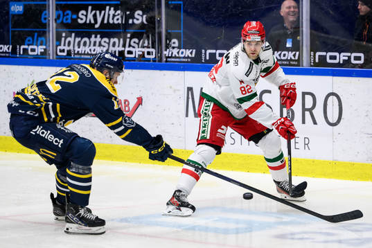 Södertäljes Viktor Liljegren och Moras Roope Laavainen