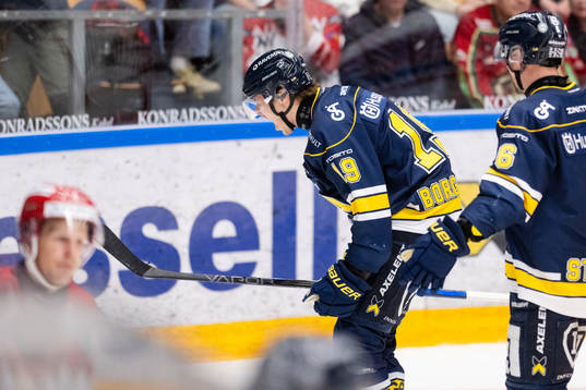 HV71s Henrik Borgström jublar reduceringen 1-2