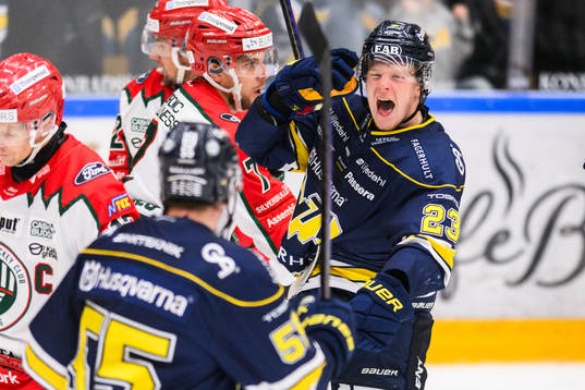HV71s Åke Stakkestad  jublar