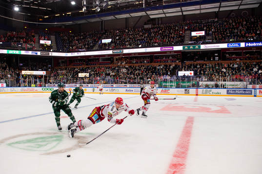 Färjestads Jonathan Andersson och MoDos Erik Walli