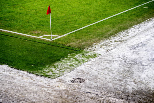 The corner flag of Ullevaal stadion