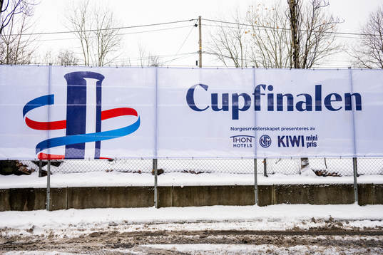 A banner outside of Ullevaal stadion