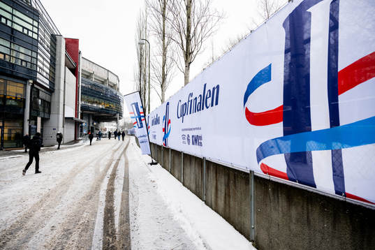 A banner outside of Ullevaal stadion