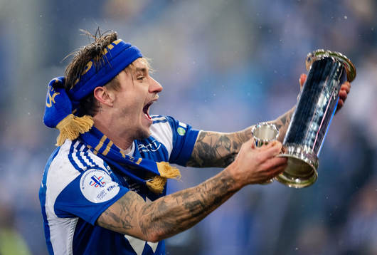 Fredrik Gulbrandsen of Molde celebrates