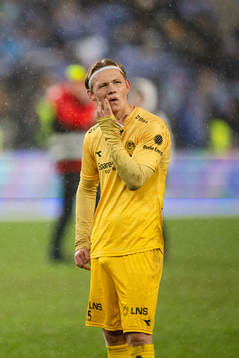 Tobias Fjeld Gulliksen of Bodø/Glimt looks dejected