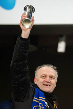 Head coach Erling Moe of Molde celebrates