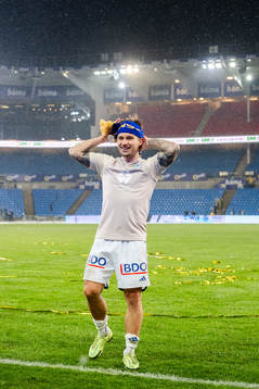 Fredrik Gulbrandsen of Molde celebrate