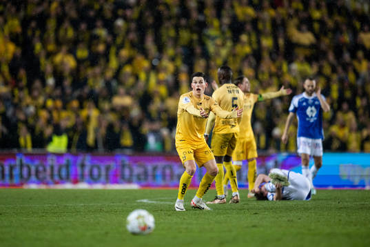 Sondre Brunstad Fet of Bodø/Glimt reacts