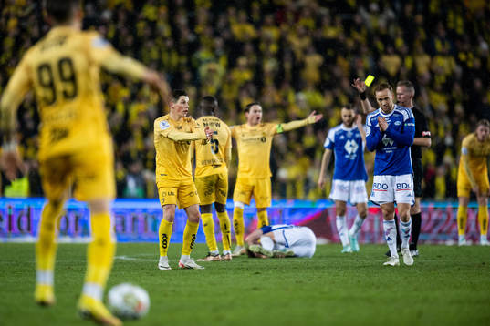 Sondre Brunstad Fet of Bodø/Glimt reacts