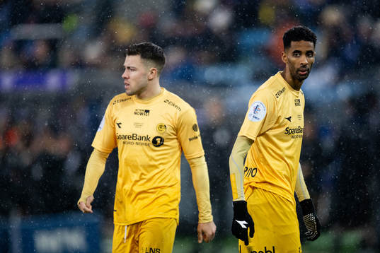 Fredrik André Bjørkan and Amahl Pellegrino of Bodø/Glimt