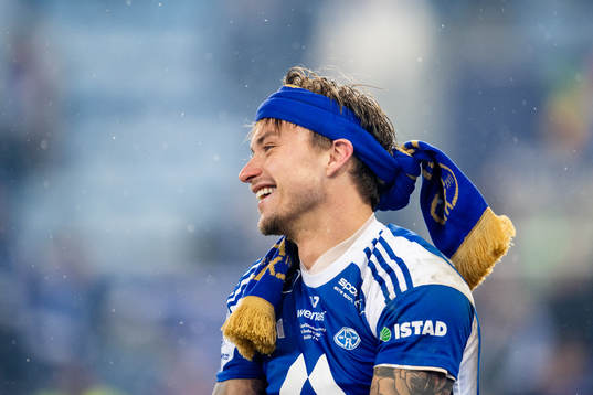Fredrik Gulbrandsen of Molde celebrates