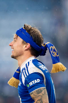Fredrik Gulbrandsen of Molde celebrates
