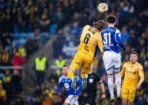 Isak Amundsen of Bodø/Glimt and Mathias Fjørtoft Løvik