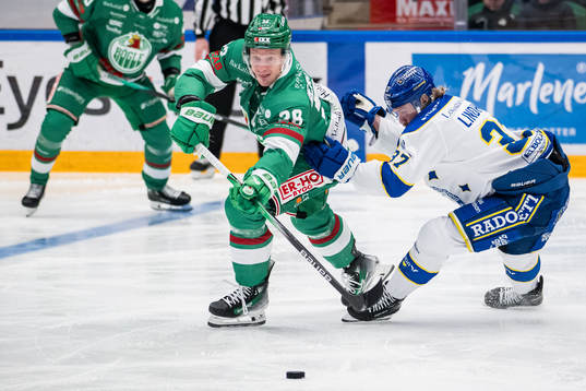 Rögles Anton Bengtsson och Leksands Marek Hrivik