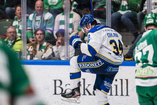 Leksands Peter Cehlarik jublar
