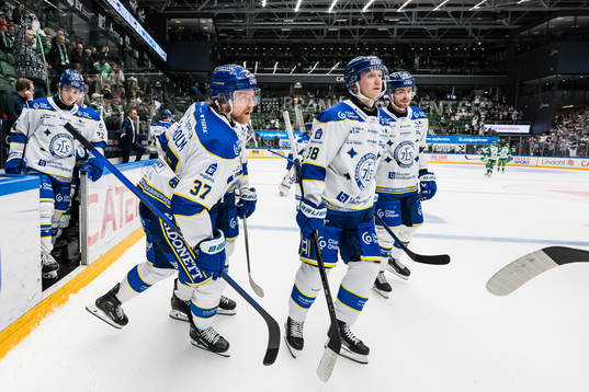 Leksands Anton Lindholm och Olle Alsing jublar