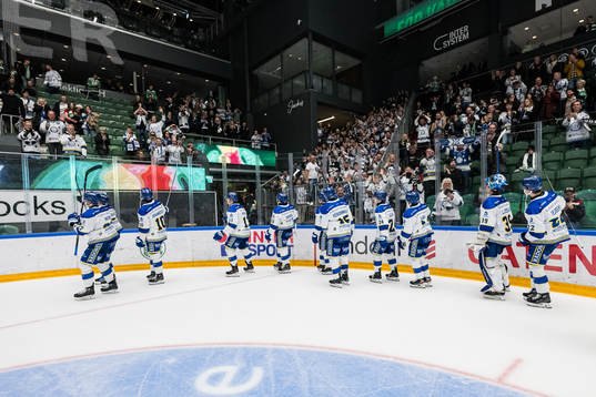 Leksands spelarna jublar