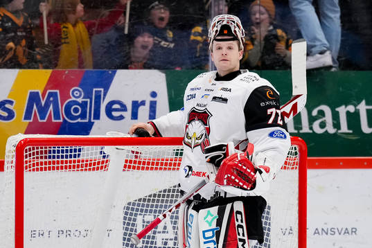 Malmö Redhawks målvakt Daniel Marmenlind deppar