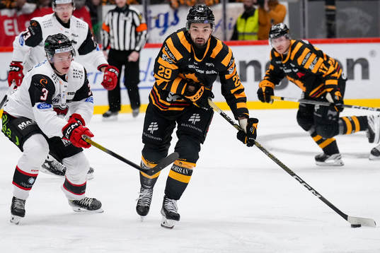 Malmö Redhawks Nuutti Viitasalo och Skellefteås Dylan